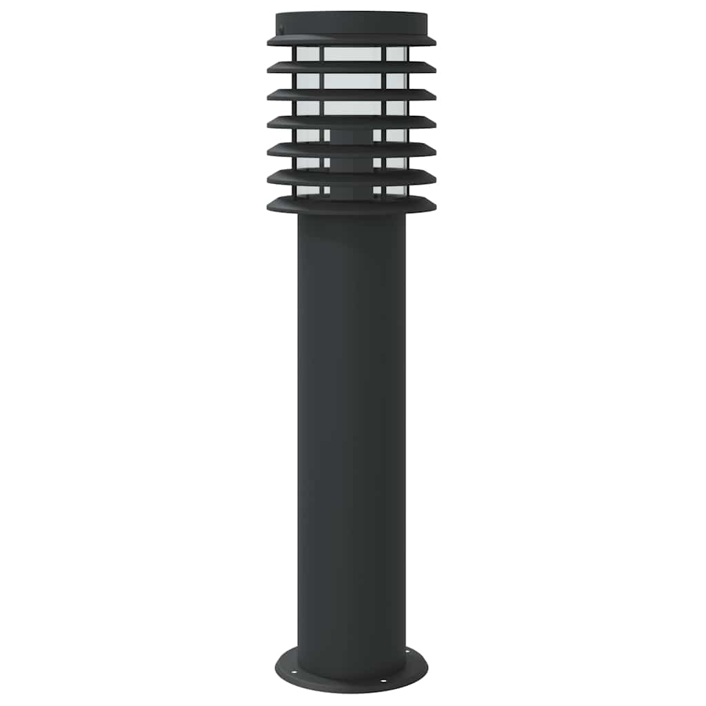 Lampade da Terra per Esterni Sensore 3 pz Nere 60 cm Acciaio