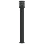 Lampade da Terra per Esterni con Presa 3 pz Nere 110 cm Acciaio