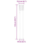 Lampade Terra per Esterni con Presa 3pz Nere 110cm Acciaio Inox