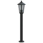 Lampada da Terra per Esterni Nera 80 cm in Acciaio Inox
