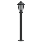 Lampade da Terra per Esterni 3 pz Nere 80 cm in Acciaio Inox