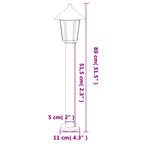 Lampade da Terra per Esterni 3 pz Nere 80 cm in Acciaio Inox