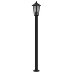 Lampade da Terra per Esterni 3 pz Nere 120 cm in Acciaio Inox