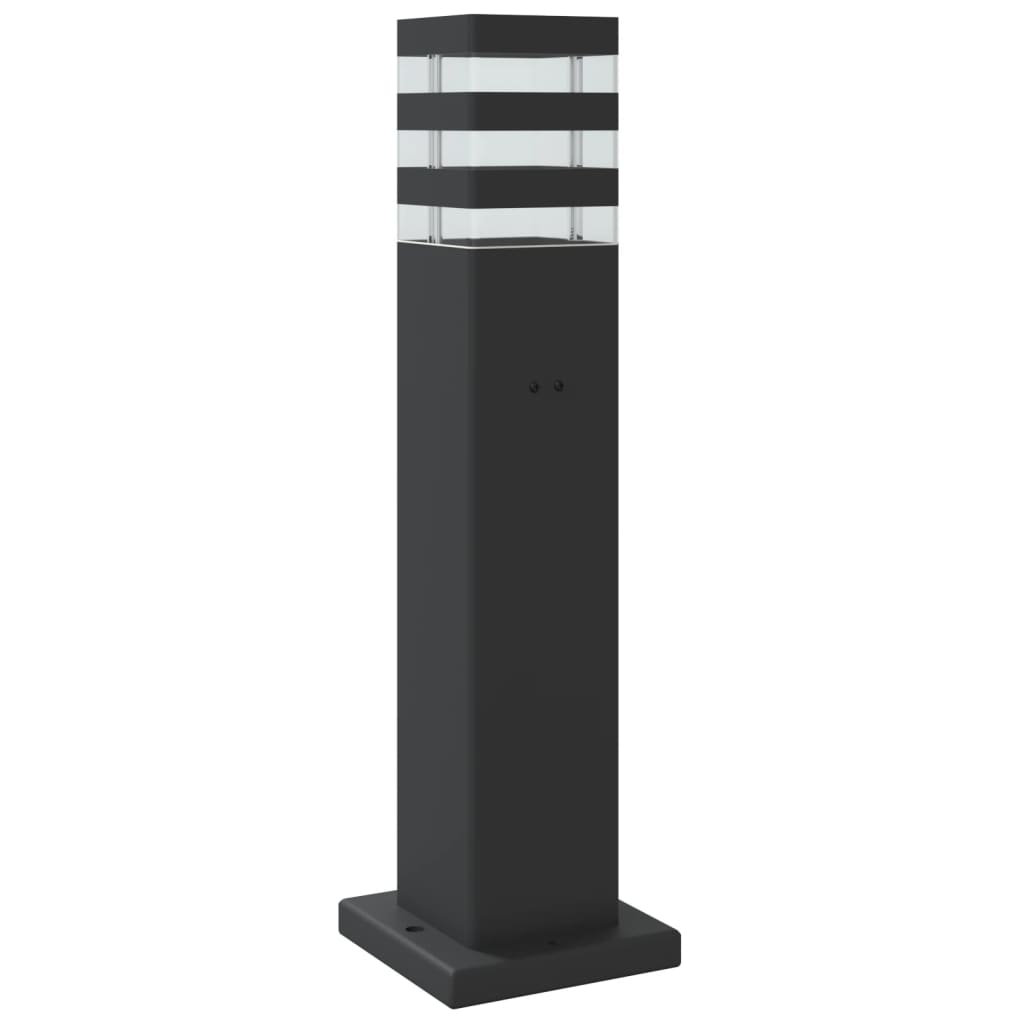 Lampada da Terra per Esterni con Sensore Nera 50cm in Alluminio