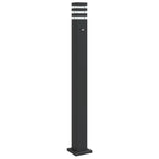 Lampada da Terra per Esterni con Sensore Nera 110cm Alluminio