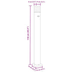 Lampade Terra per Esterni con Sensori 3pz Nere 110cm Alluminio