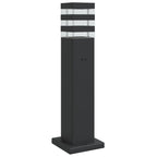 Lampada da Terra per Esterni con Presa Nera 50 cm Alluminio