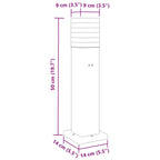 Lampada da Terra per Esterni con Presa Nera 50 cm Alluminio