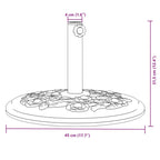 Base per Ombrellone per Pali Ø38/48 mm 12 kg Rotonda