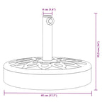Base per Ombrellone per Pali Ø38/48 mm 25 kg Rotonda