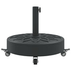 Base per Ombrellone con Ruote per Pali Ø38/48 mm 27 kg Rotonda