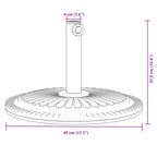 Base per Ombrellone per Pali Ø38/48 mm 12 kg Rotonda