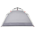 Tenda da Spiaggia 2 Persone Grigio Rilascio Rapido Impermeabile