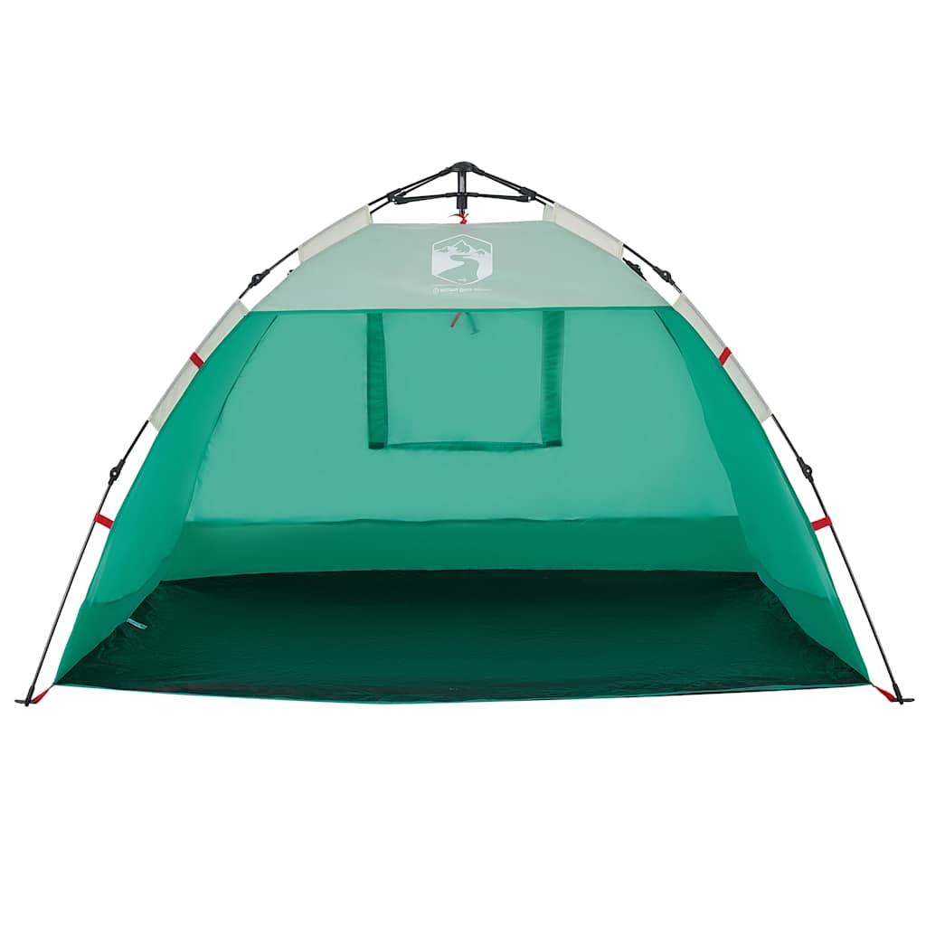 Tenda da Spiaggia 2 Persone Verde Rilascio Rapido Impermeabile