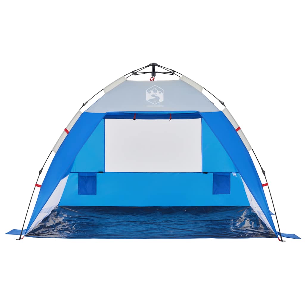 Tenda da Spiaggia 2Persone Azzurro Rilascio Rapido Impermeabile