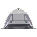 Tenda da Spiaggia 2 Persone Grigio Rilascio Rapido Impermeabile