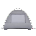 Tenda da Spiaggia 2 Persone Grigio Rilascio Rapido Impermeabile