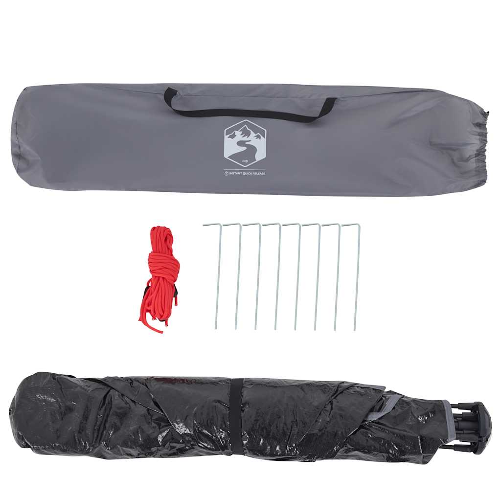 Tenda da Spiaggia 2 Persone Grigio Rilascio Rapido Impermeabile