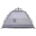 Tenda da Spiaggia 2 Persone Grigio Rilascio Rapido Impermeabile