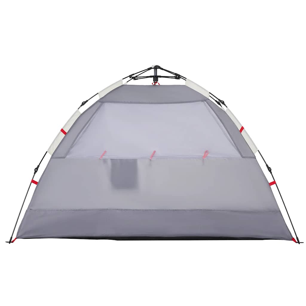 Tenda da Spiaggia 2 Persone Grigio Rilascio Rapido Impermeabile