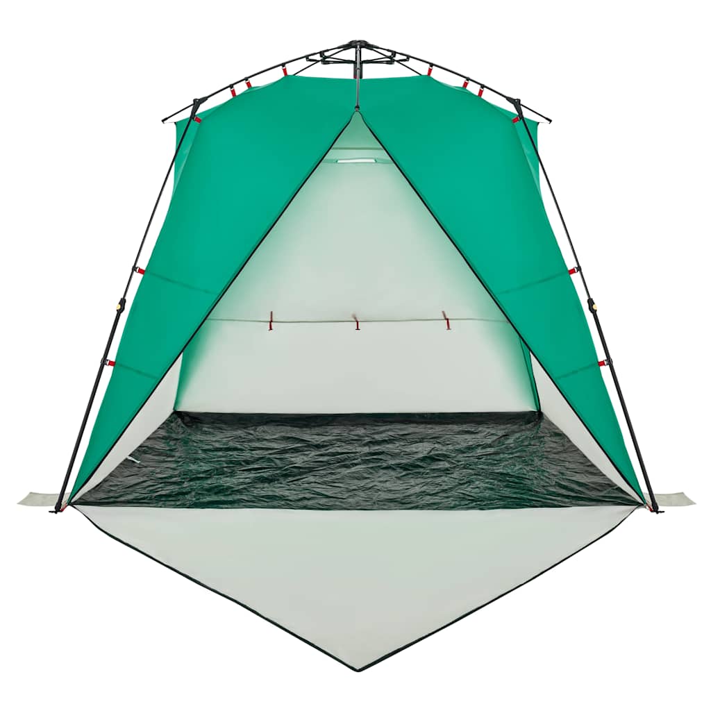 Tenda da Spiaggia 4 Persone Verde Rilascio Rapido Impermeabile