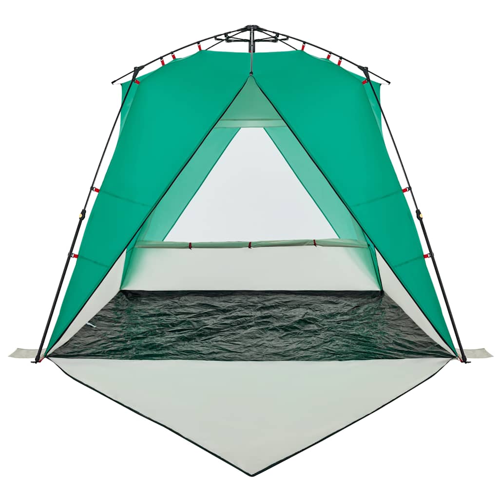 Tenda da Spiaggia 4 Persone Verde Rilascio Rapido Impermeabile