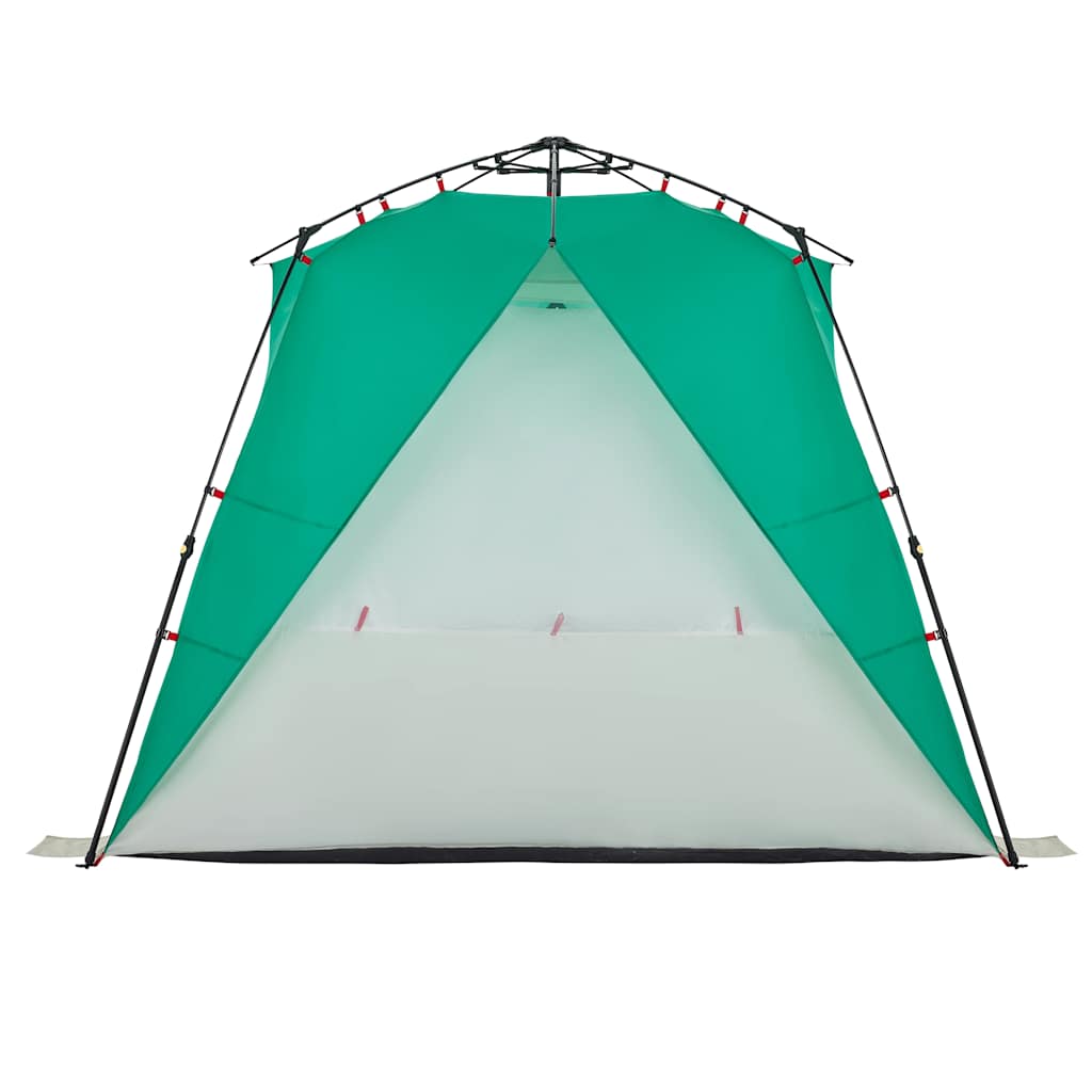 Tenda da Spiaggia 4 Persone Verde Rilascio Rapido Impermeabile