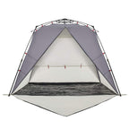 Tenda da Spiaggia 4 Persone Grigio Rilascio Rapido Impermeabile