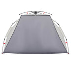 Tenda da Spiaggia 2 Persone Grigio Rilascio Rapido Impermeabile