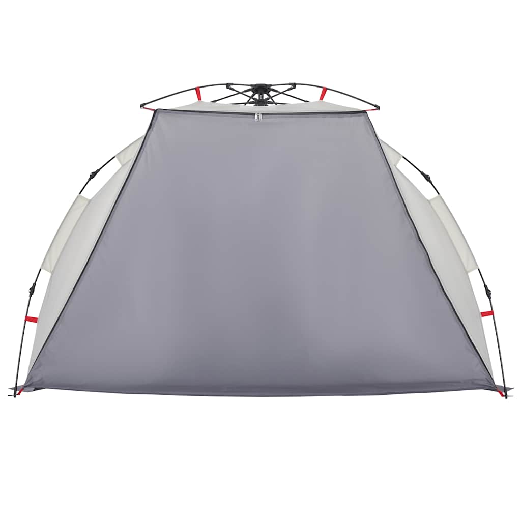 Tenda da Spiaggia 2 Persone Grigio Rilascio Rapido Impermeabile