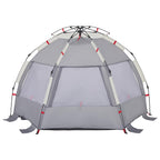 Tenda da Spiaggia 2 Persone Grigio Rilascio Rapido Impermeabile