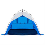Tenda da Spiaggia 3Persone Azzurro Rilascio Rapido Impermeabile