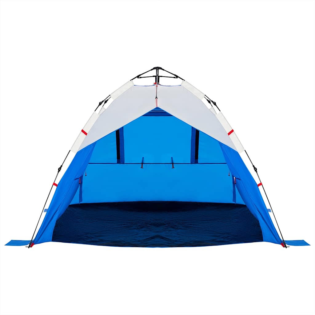 Tenda da Spiaggia 3Persone Azzurro Rilascio Rapido Impermeabile