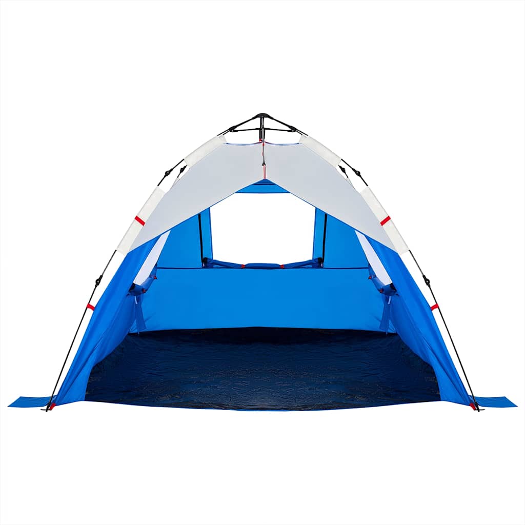Tenda da Spiaggia 3Persone Azzurro Rilascio Rapido Impermeabile