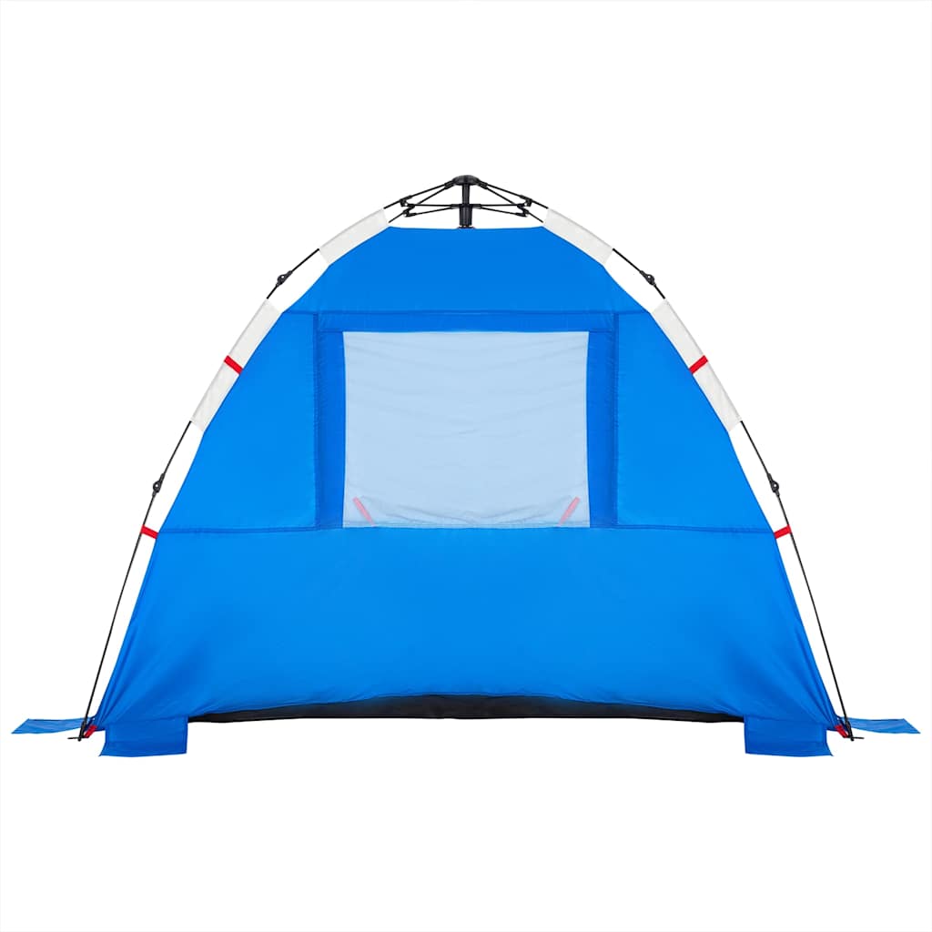 Tenda da Spiaggia 3Persone Azzurro Rilascio Rapido Impermeabile