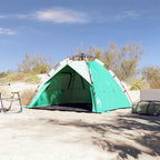 Tenda da Spiaggia 3 Persone Verde Rilascio Rapido Impermeabile