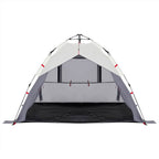 Tenda da Spiaggia 3 Persone Grigio Rilascio Rapido Impermeabile