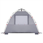 Tenda da Spiaggia 3 Persone Grigio Rilascio Rapido Impermeabile