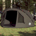 Tenda da Pesca per 4 Persone Marrone Impermeabile