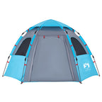 Tenda da Campeggio Cabina 4 Persone Blu a Rilascio Rapido