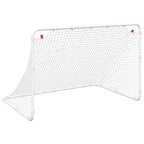 Porta da calcio bianca 122x81x81 cm in acciaio