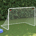 Porta da calcio bianca 122x81x81 cm in acciaio