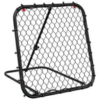 Rimbalzatore da Calcio Regolabile Nera 84x73x60-80 cm Acciaio