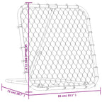 Rimbalzatore da Calcio Regolabile Nera 84x73x60-80 cm Acciaio