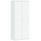 Credenza Bianca 80x35x180 cm in Legno Multistrato