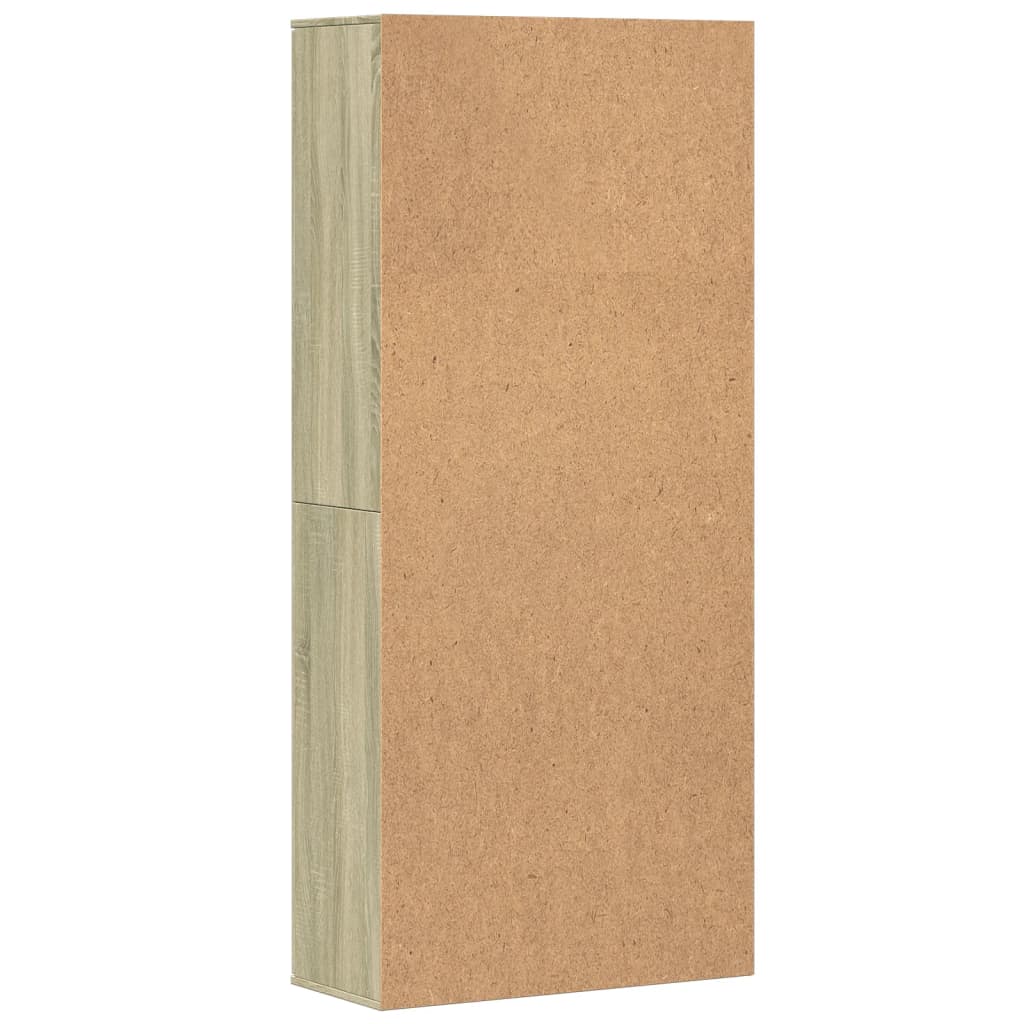 Credenza Rovere Sonoma 80x35x180 cm in Legno Multistrato