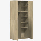 Credenza Rovere Sonoma 80x35x180 cm in Legno Multistrato