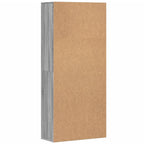 Credenza Grigio Sonoma 80x35x180 cm in Legno Multistrato