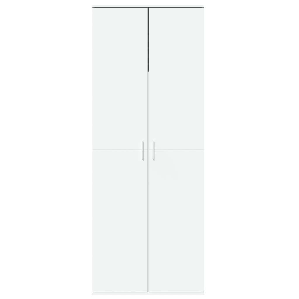 Credenza Bianca 70x35x180 cm in Legno Multistrato