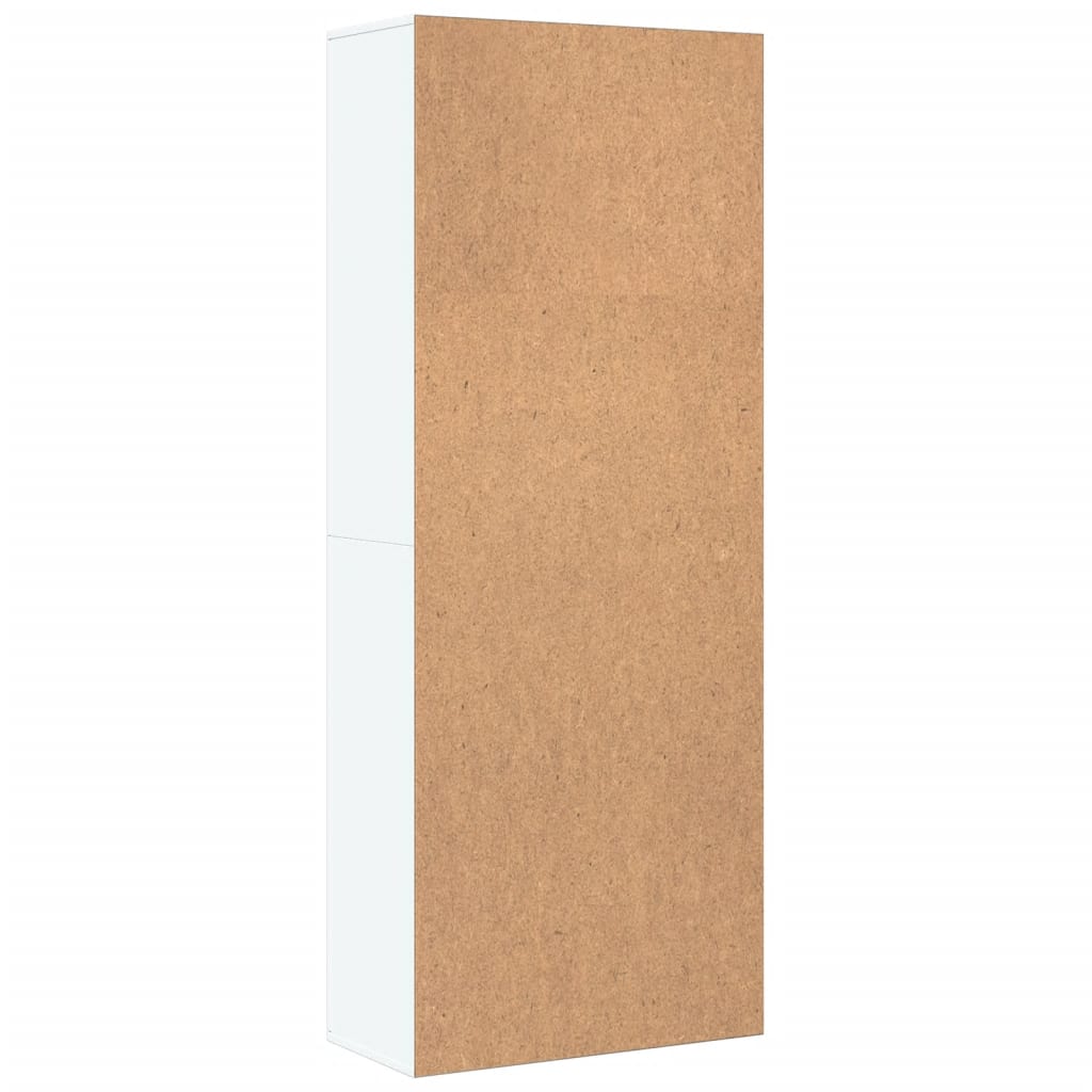 Credenza Bianca 70x35x180 cm in Legno Multistrato